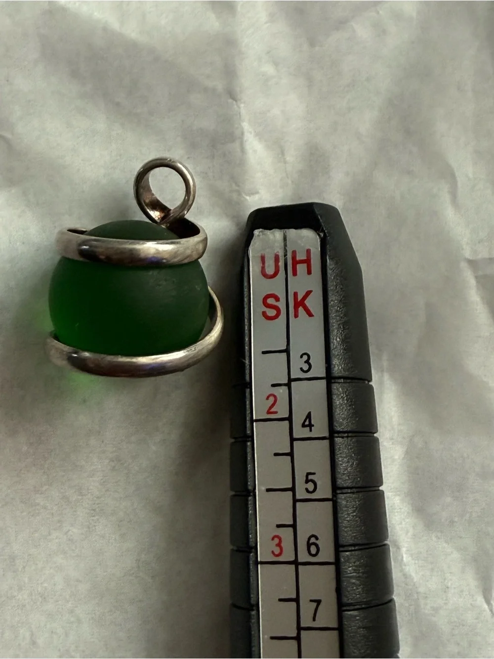 Green Sea Glass Orb Pendant Necklace - Unbranded